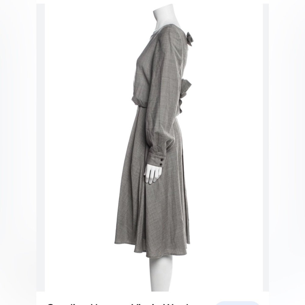 Carolina Herrara Virgin Wool Midi Length Dress